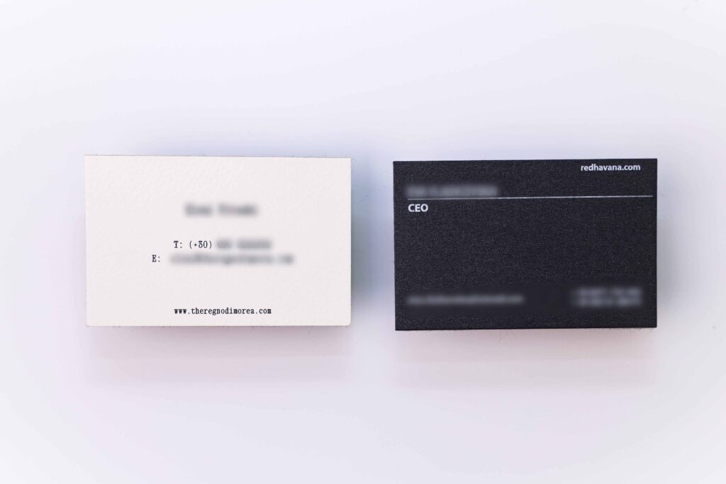 business card luxury