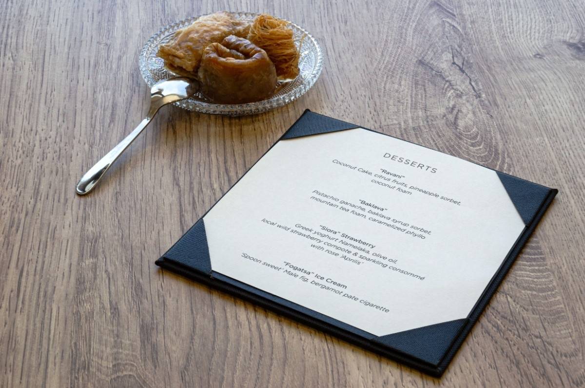 Board menu desserts breakfast sani asterias