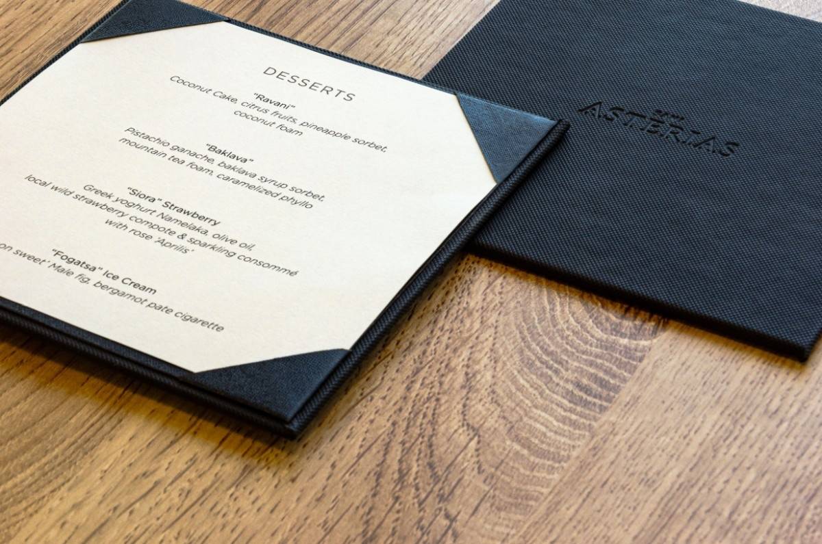 Board menu desserts breakfast sani asterias
