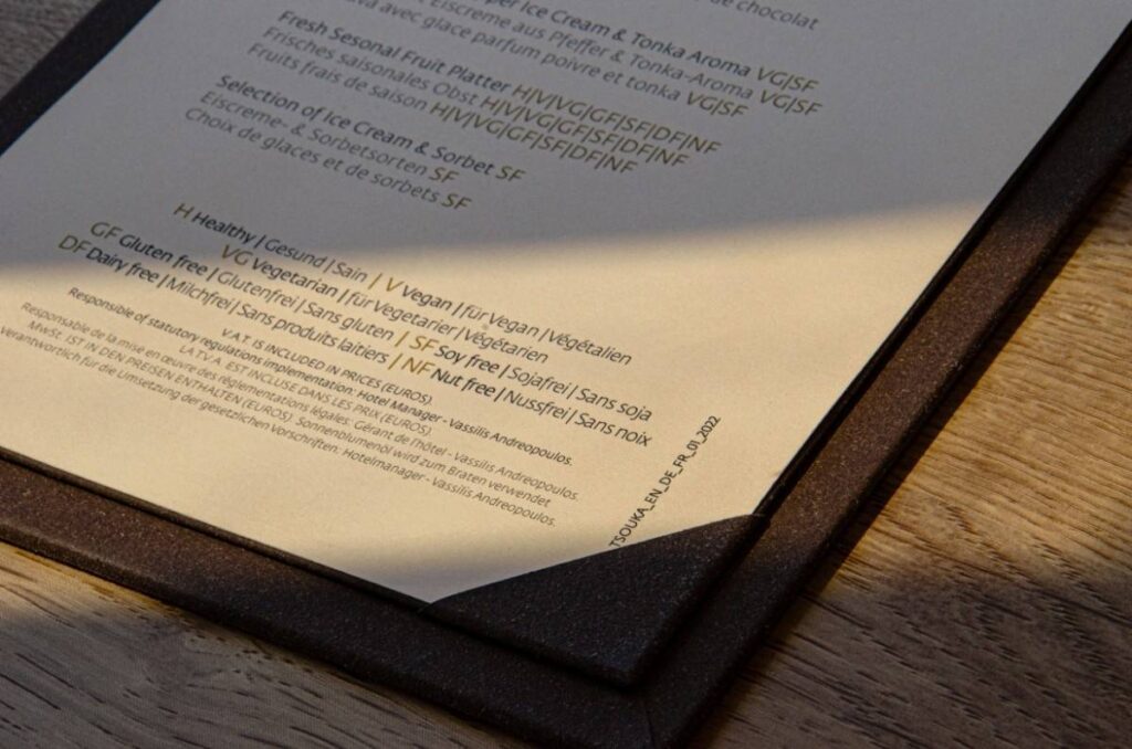 Board menu desserts breakfast tsouka