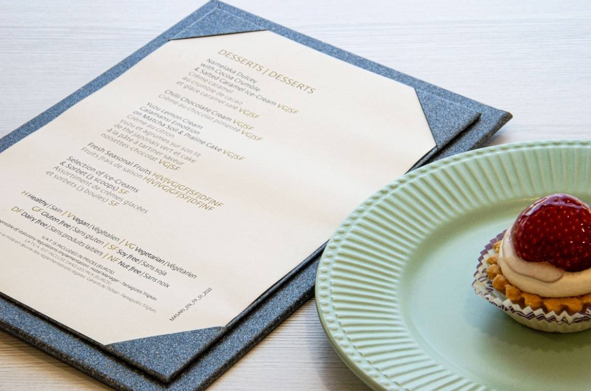Board menu desserts breakfast massari