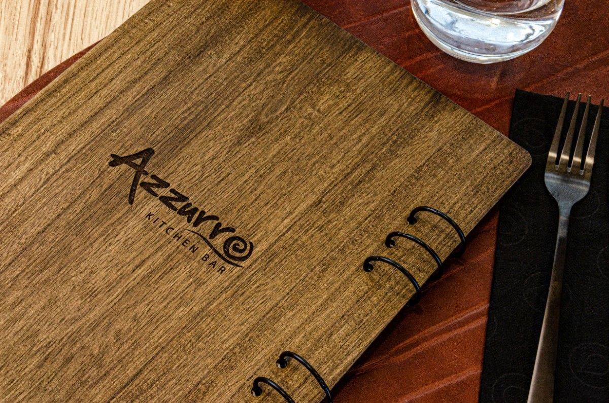 board menu food azzuro