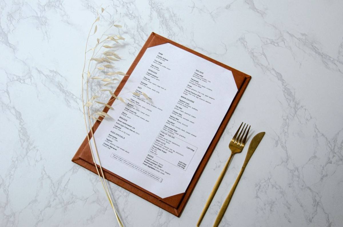board menu food salty edge