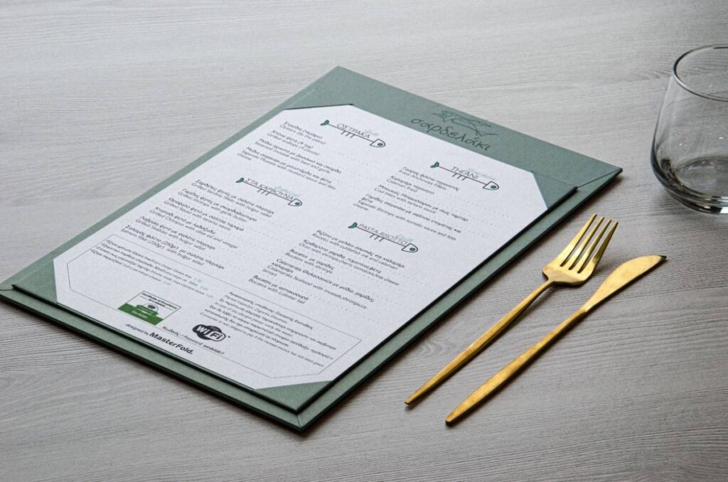board menu food sardelaki