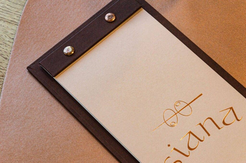 board menu wine beverages siana
