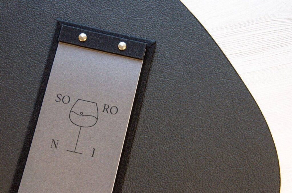board menu wine beverages soroni