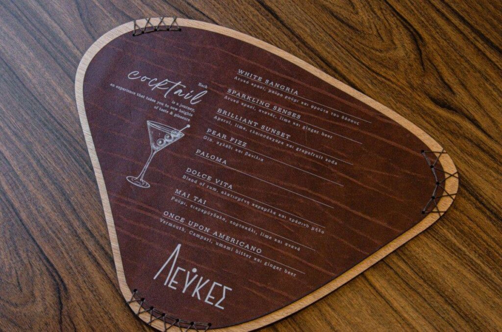 board menu wine beverages lefkes