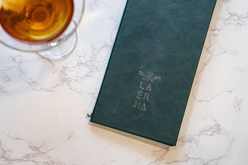 hard cover menu bev bar laerma ella resorts