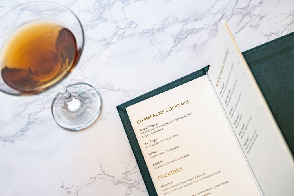 hard cover menu bev bar laerma ella resorts