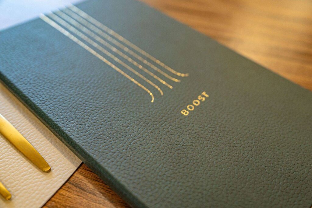 hard cover menu breakfast boost