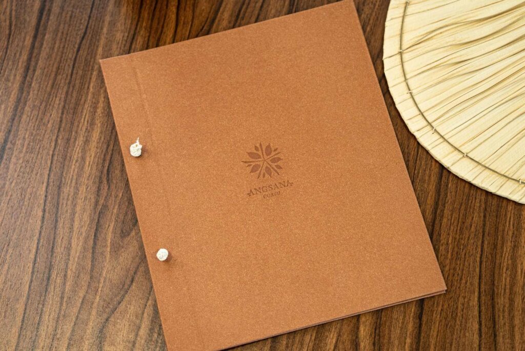 hard cover menu extras spa angsana