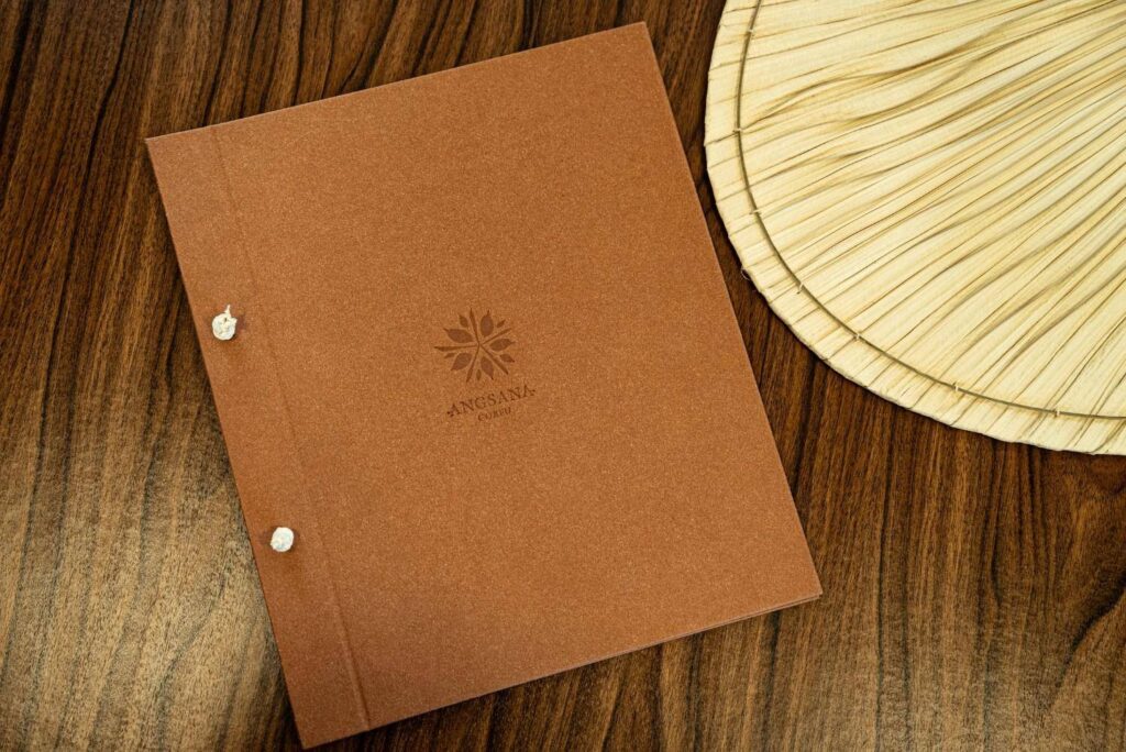 hard cover menu extras spa angsana