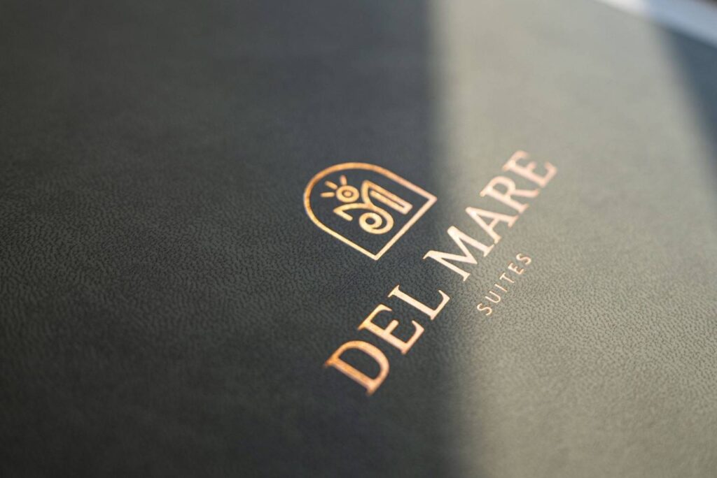 hard cover menu food delmare