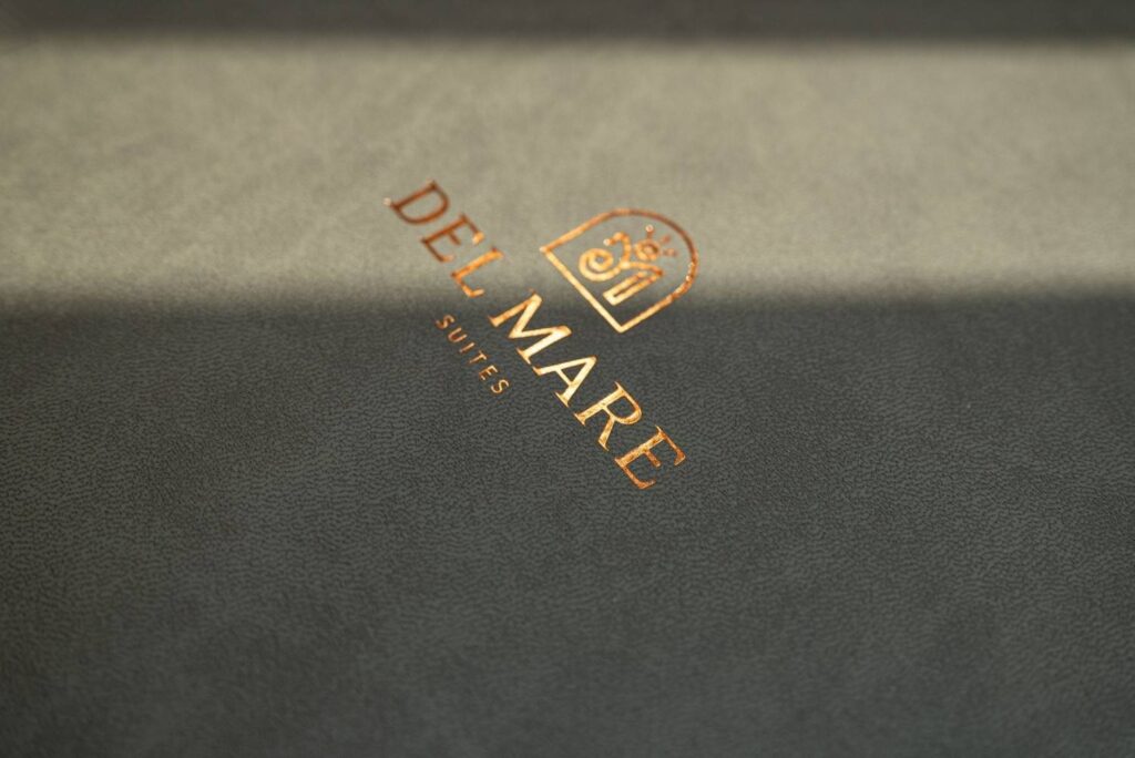 hard cover menu food delmare