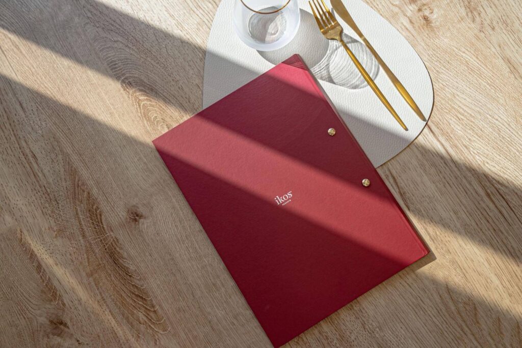 hard cover menu food anaya