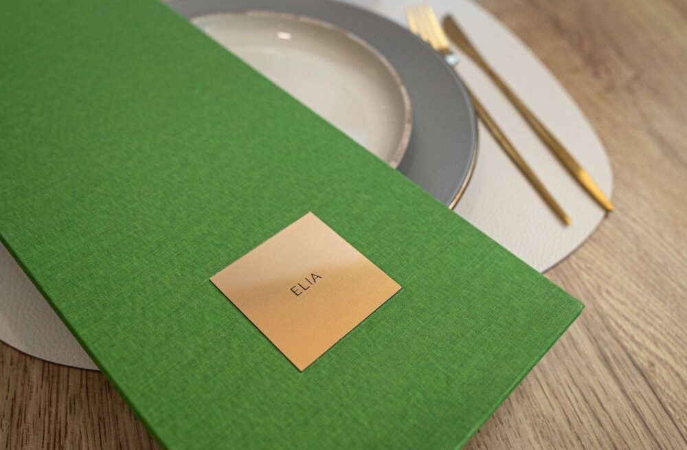 hard cover menu food ikos elia