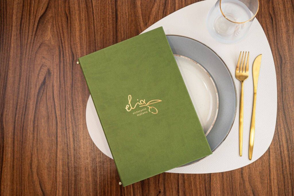 hard cover menu food elia ristorante it