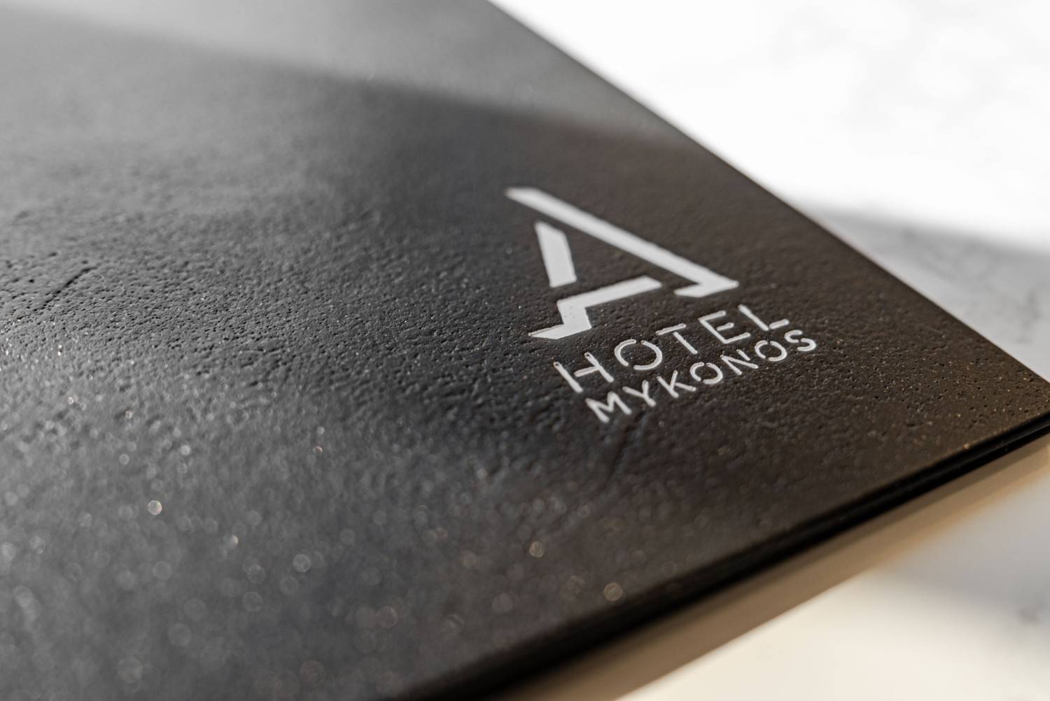 hard cover menu food ahotel mykonos