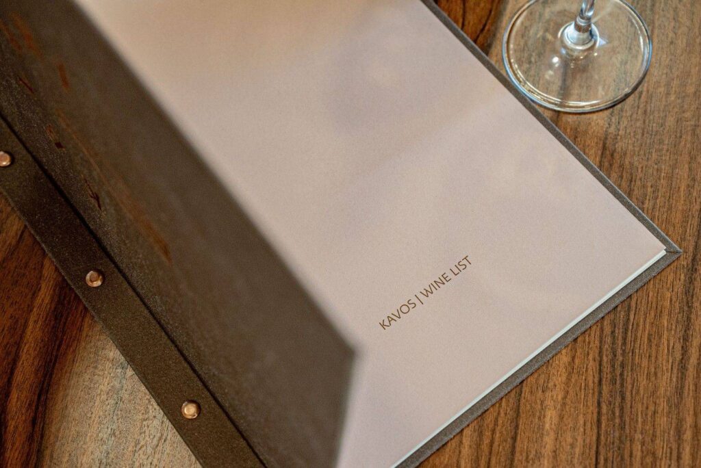 hard cover menu wine kelari ella resorts