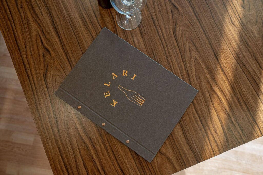 hard cover menu wine kelari ella resorts