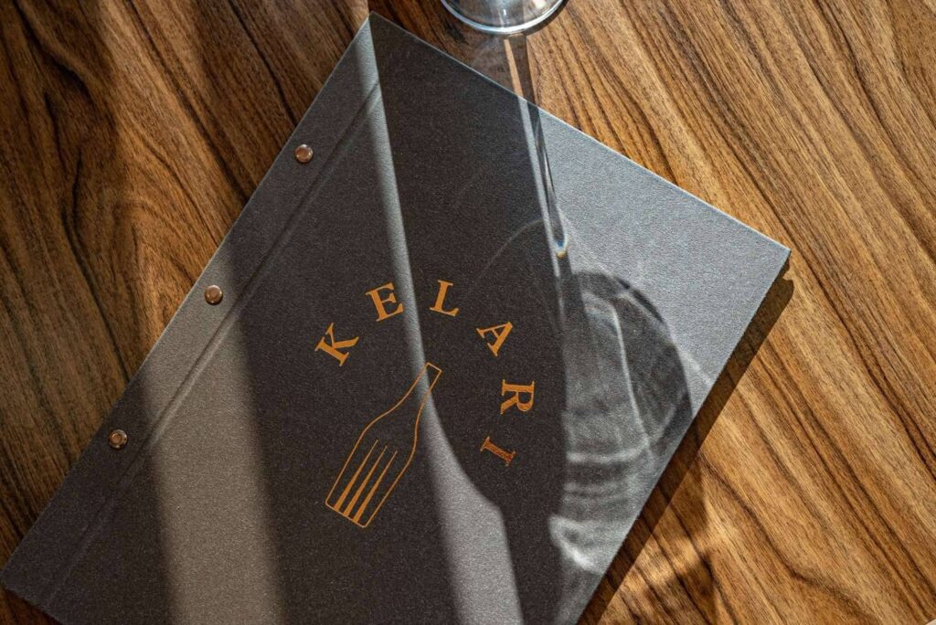 hard cover menu wine kelari ella resorts