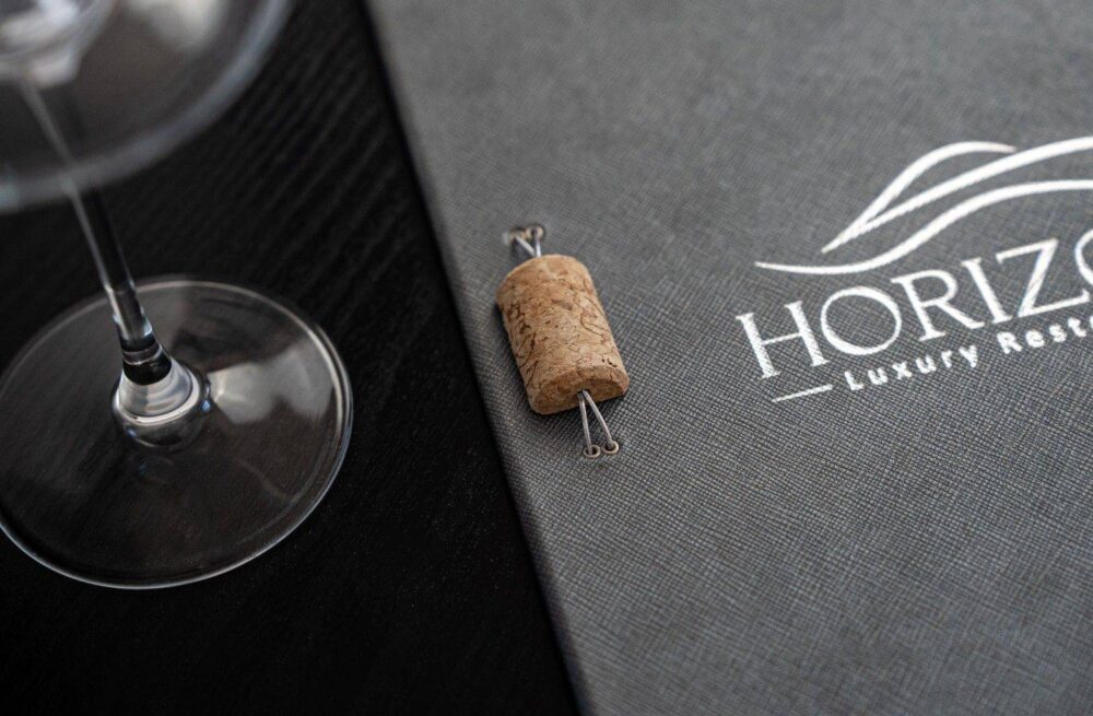 hard cover menu wine horizon
