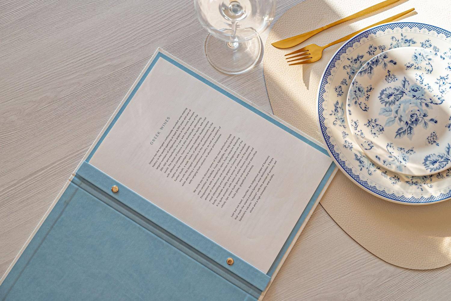 hard cover menu wine pearl marbella
