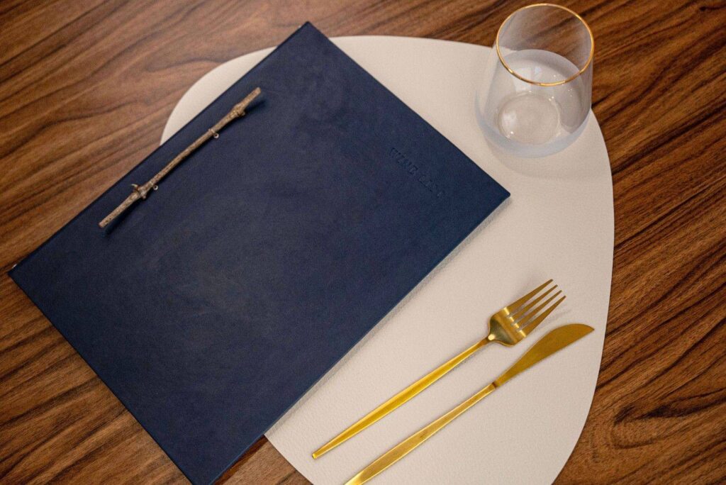 hard cover menu wine kontokali