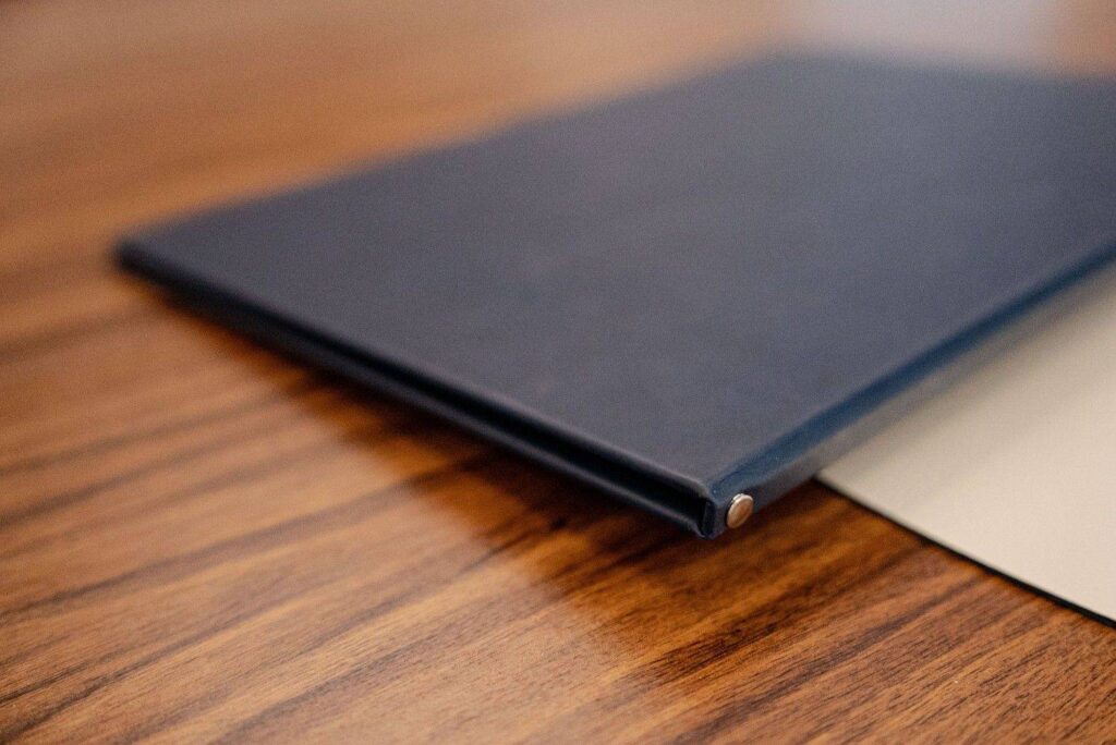 hard cover menu wine kontokali